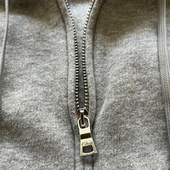 Polo Ralph Lauren Gray Zip up Hoodie size S - Picture 6 of 7